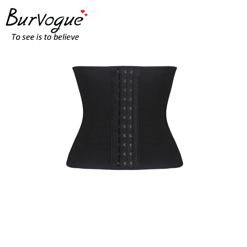 Женский атласный корсет Burvogue пояс для похудения под грудь с 3 крючками и глазами