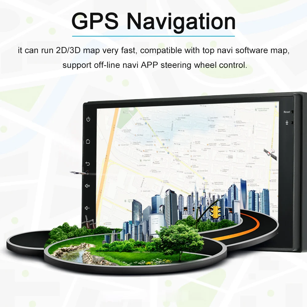 2018 Новинка 7 1 GPS навигационная радиосистема &quotавтомобильная стереосистема BT
