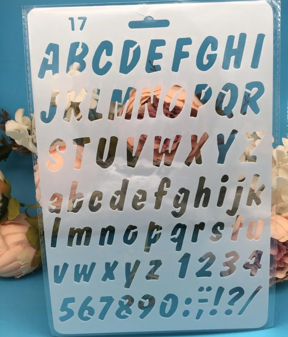 27.5X19cm алфавитные буквы 5 DIY ремесло наслоение трафареты живопись штампованная для