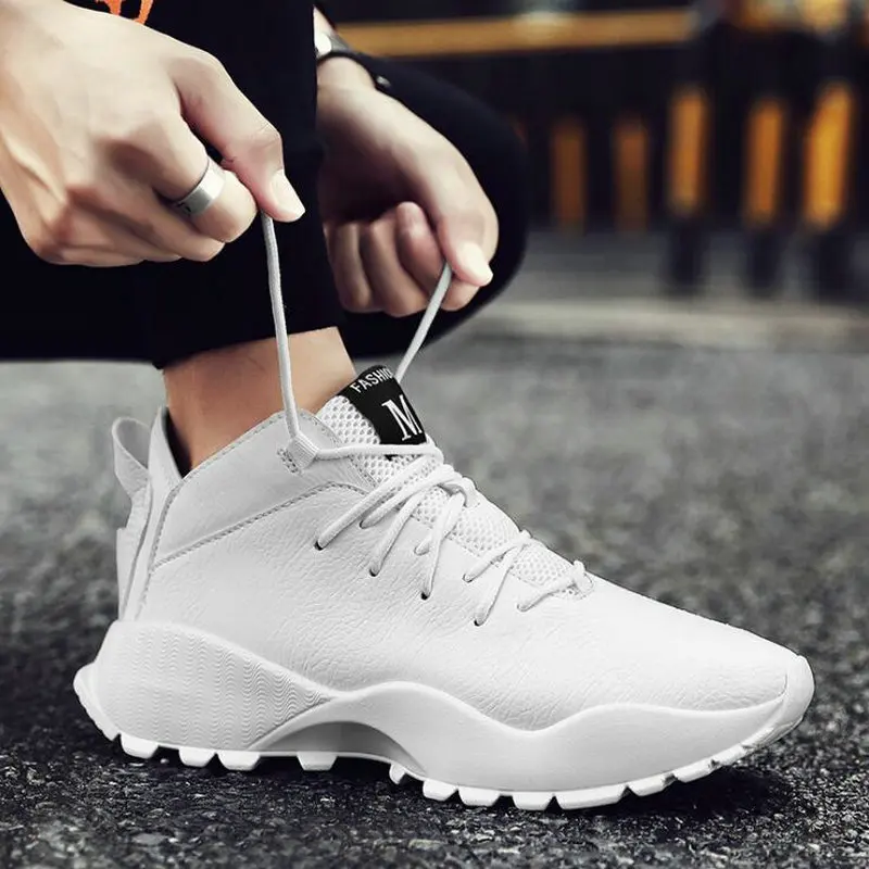 Мужские кроссовки для бега Zapatos черные и белые прогулок MM-28 2019 | Спорт развлечения