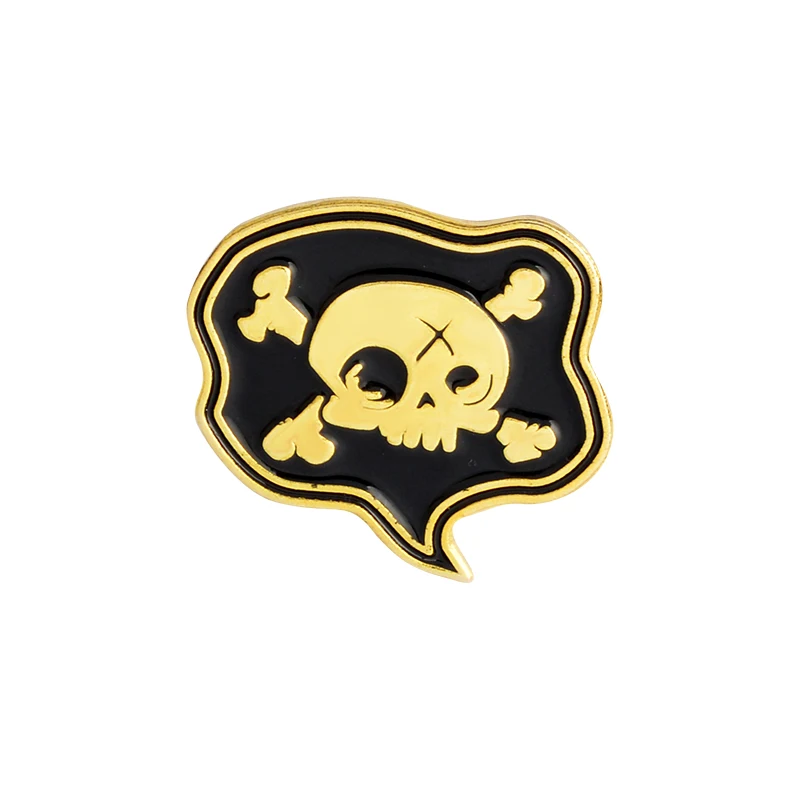 Bargain Price Skull Pins Punk style Halloween Dead Skeleton Brooch Enamel Pin Skull lovers Bag Clothes Decoration Badge Jewelry - Окраска металла: Style3