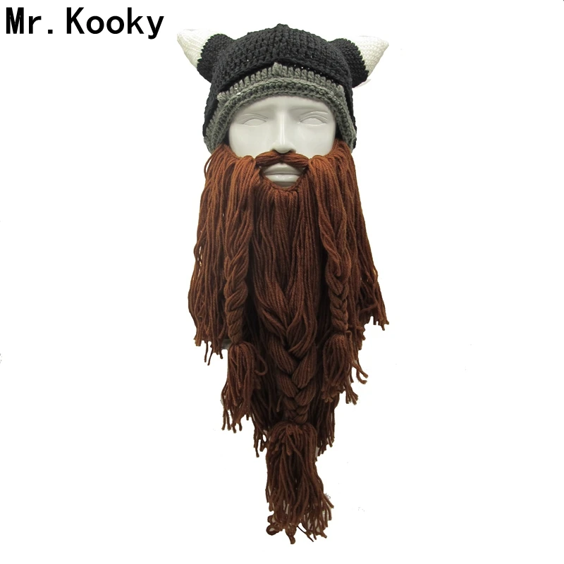 Шапка викинга с бородой Mr.Kooky|halloween cap|horn hatviking beard |