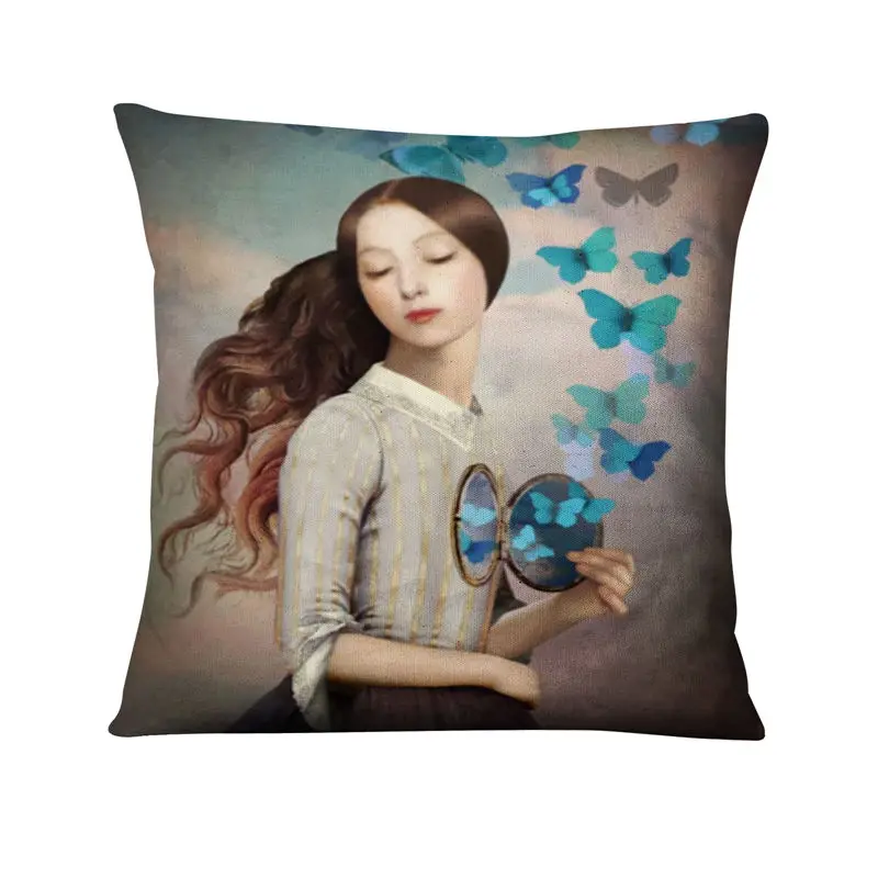 Декоративные Чехлы для подушек скандинавские сказочные наволочки девочек с