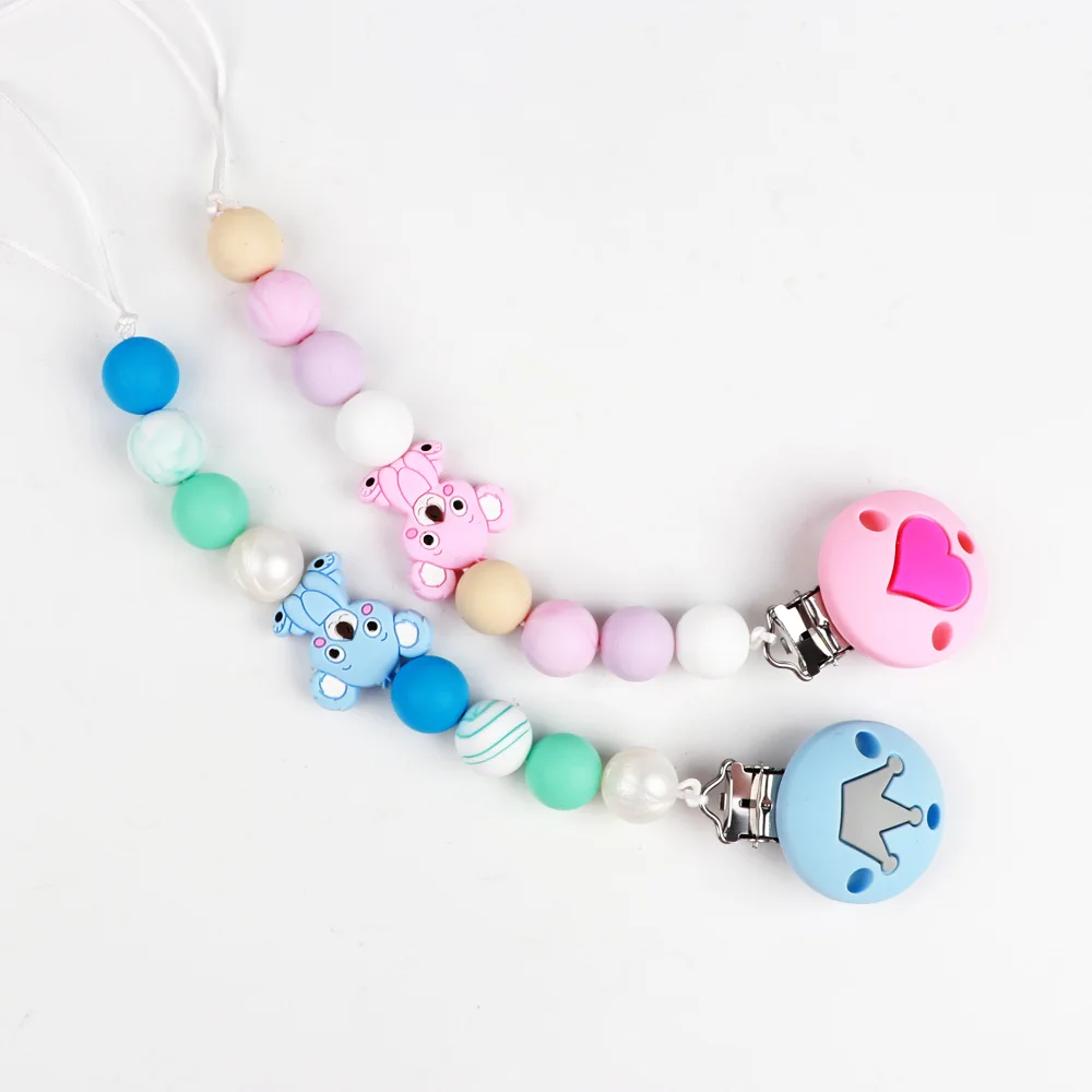 1шт Клипсы для соски из силикона в форме сердца для самостоятельного изготовления зубных игрушек аксессуаров для детского зубогрызки металлического держателя на.