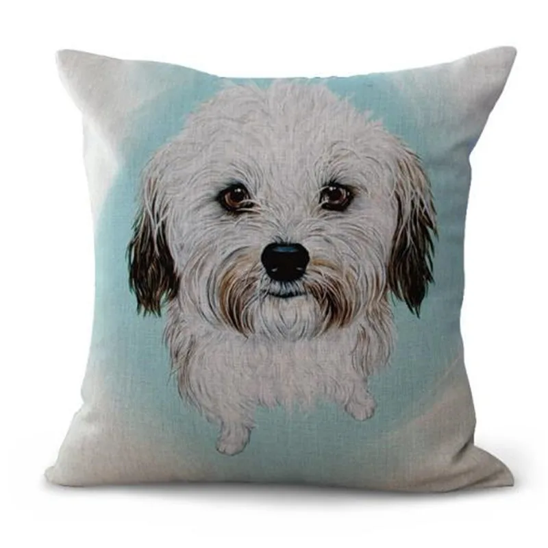 Квадратные креативные красочные льняные наволочки 18 дюймов с рисунком милой