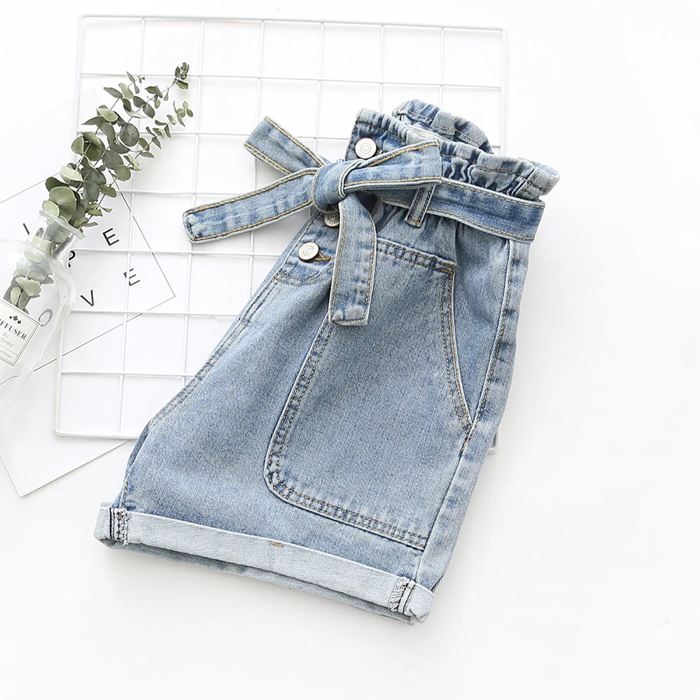 Брендовые новые джинсовые шорты с высокой талией женские летние повседневные