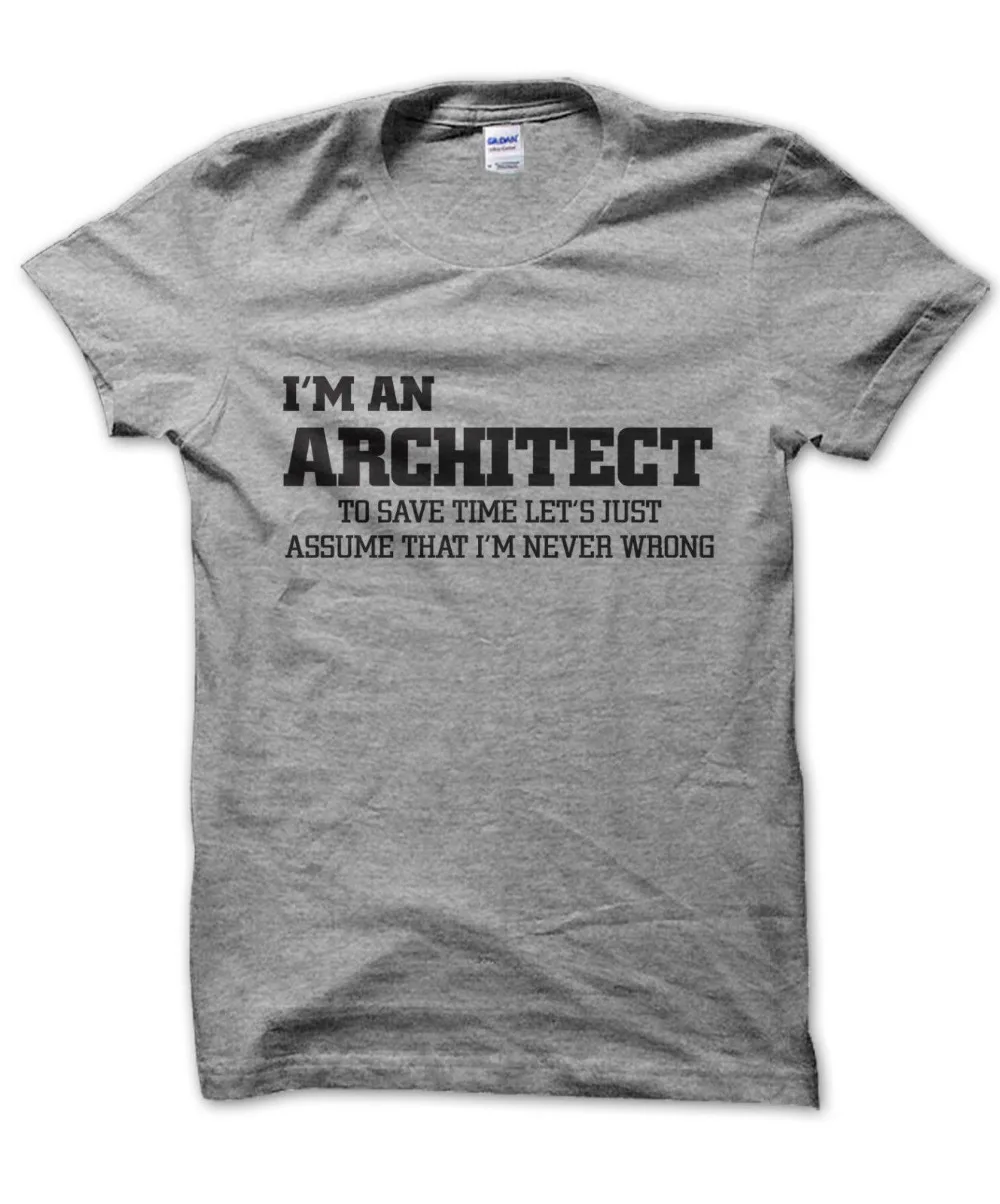 100% хлопок летний топ для всей семьи повседневная одежда I'M An Architect Letter's