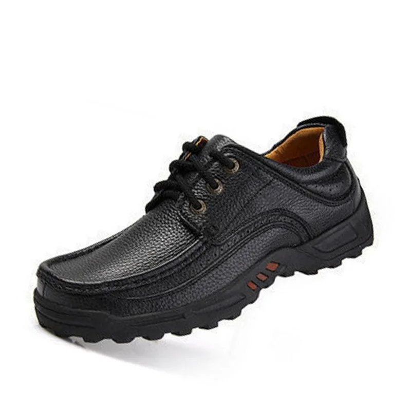 URBANFIND/Мужская обувь в деловом стиле Большие размеры 38-44, мужские ботинки на плоской подошве, мягкая офисная обувь мужская повседневная обувь наивысшего качества - Цвет: Black