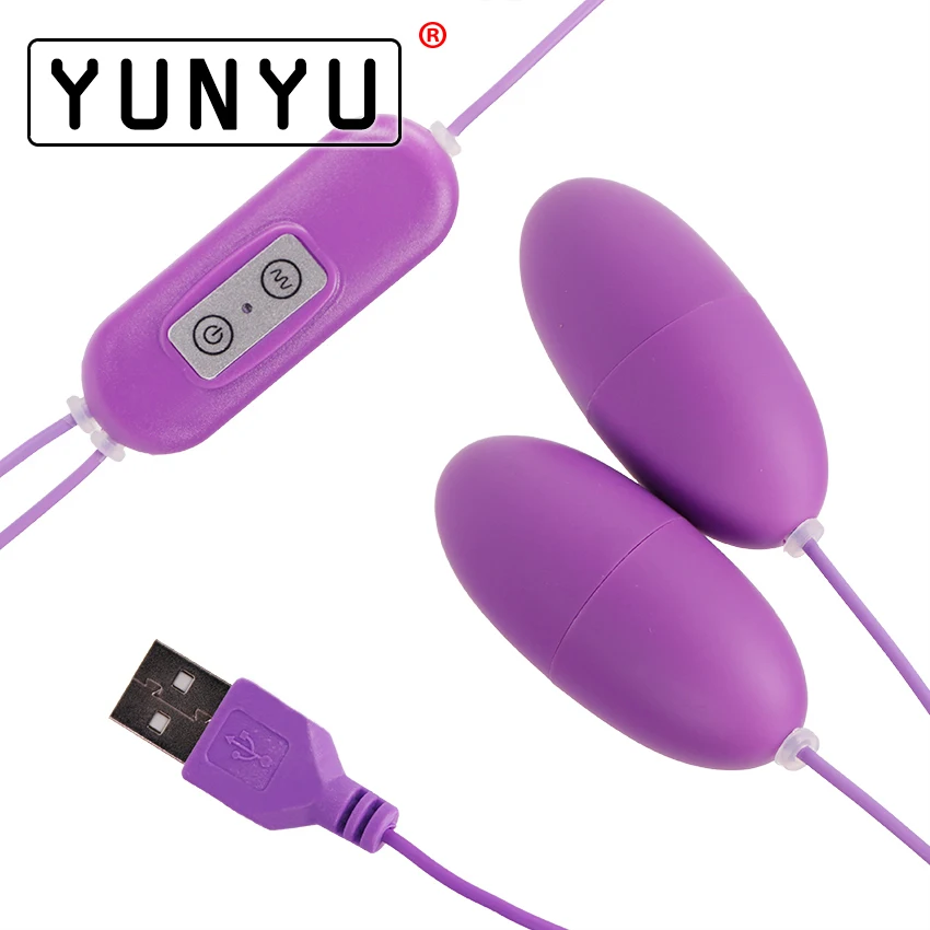 USB двойной вибратор яйцо для стимуляции точки G 10 скоростей вибрируя Стиль