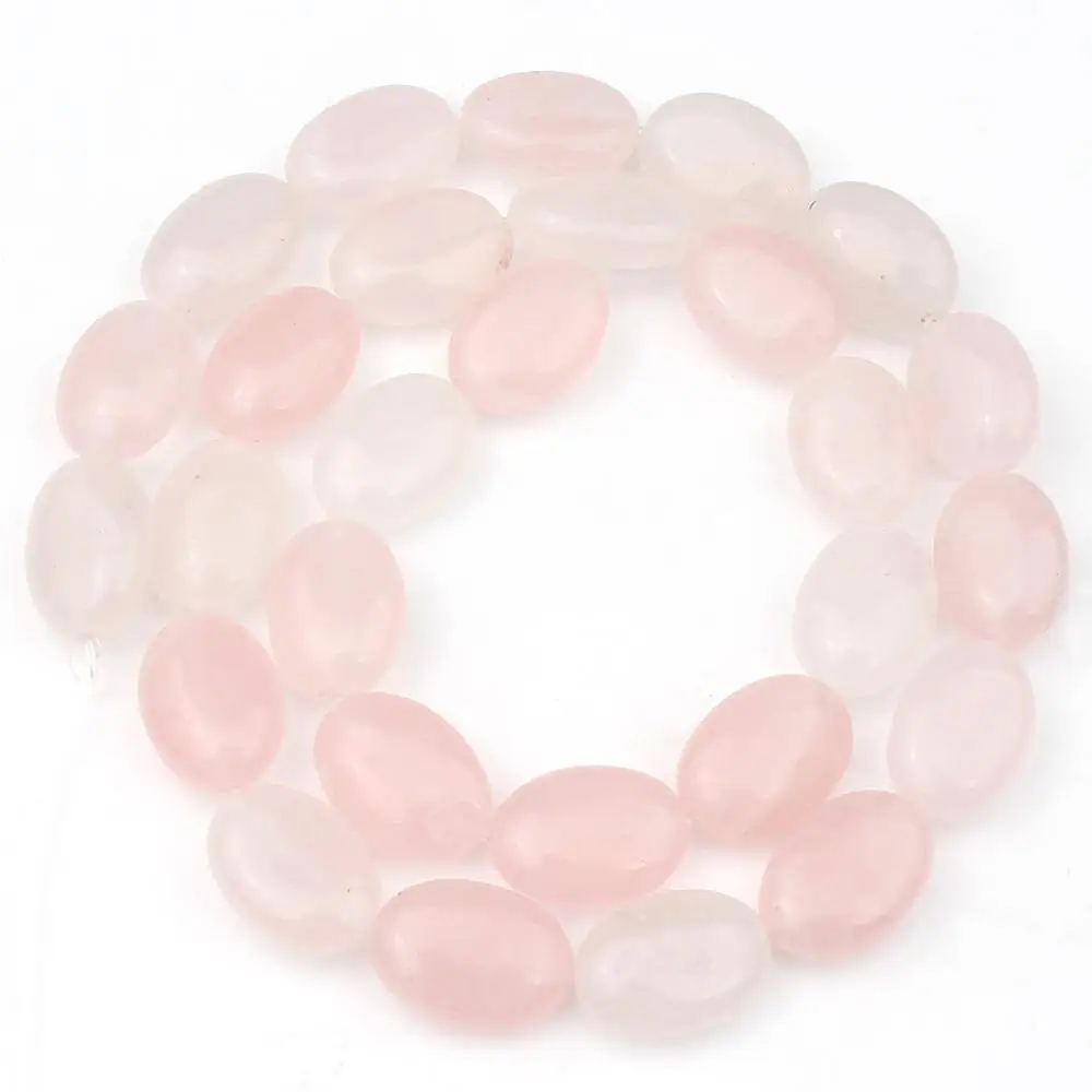 Pink Quartz 10*14 мм камень овальной формы бусины натуральный тигровый глаз/опал/агат/нефрит/Малахит свободные бусины для самостоятельного изготовления ювелирных изделий браслет ожерелье - Цвет: Pink Quartz