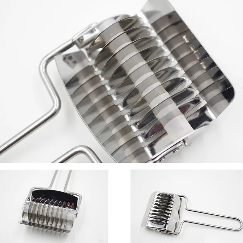 Hoomall 1PC Noodle Maker Lattice Roller Docker Kitchen Accessories Dough Cutting Tools Stainless Steel Cutter Baking | Дом и сад