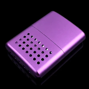 purple A Пожарная собака Гладкий маленький мини размер портативный многоразовые металлические карманные перчатки грелка для рук для охотника, охоты, футбола, зимнего катания на лыжах - Цвет: purple A