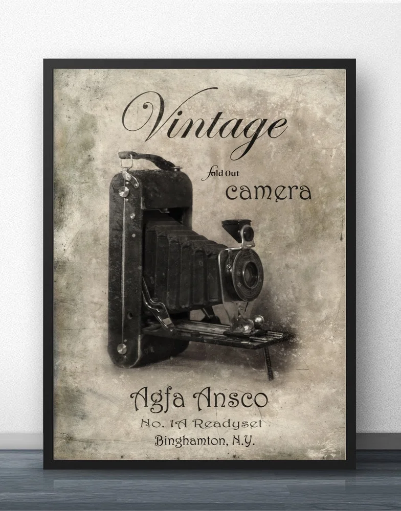 Винтажные камеры настенные художественные краски для декора стен холст