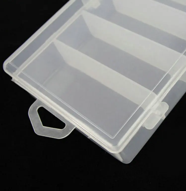 1 шт. 5 ячеек прозрачный пластиковый рыболовную приманку приманки ящик для