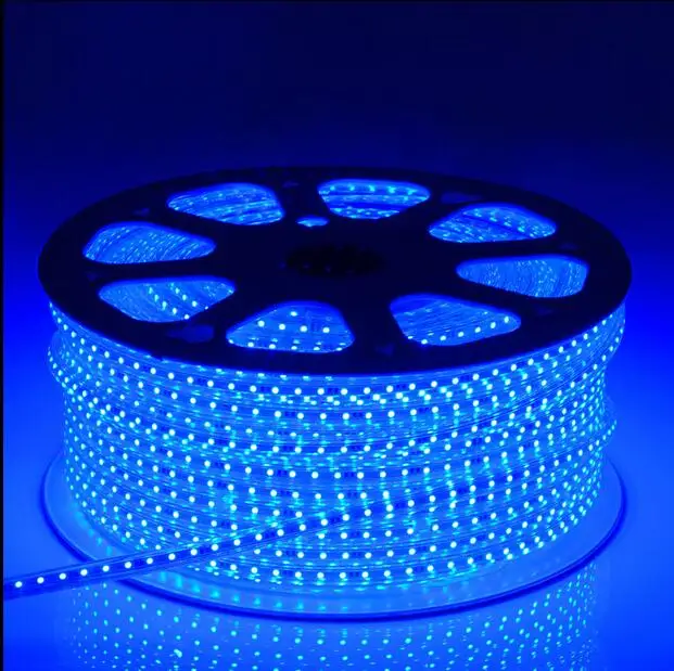 Водонепроницаемая гибкая светодиодная лента 220 SMD 5050 В переменного тока 1 м 60