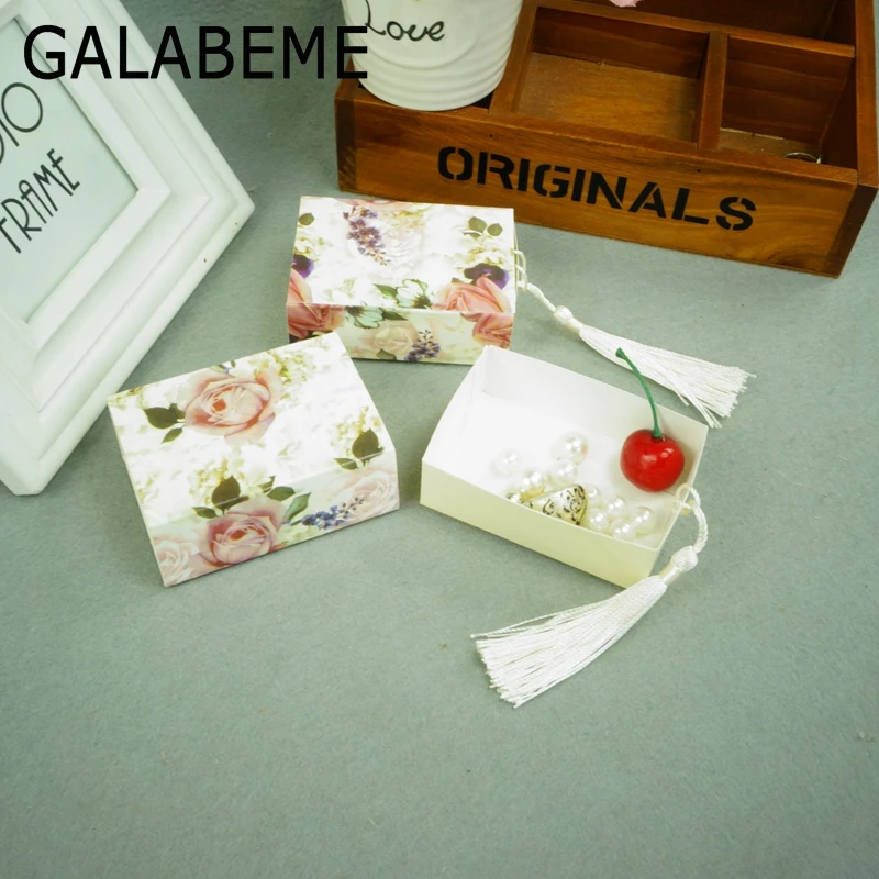 Galabeme 50 шт./лот 6 см x 3 8 свадебные коробка конфет с Ленточки шоколад Коробки подарки
