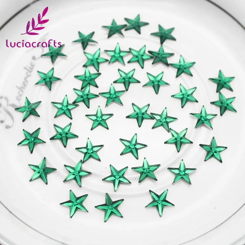 Lucia crafts 10 мм дизайном в виде прозрачных звездочек, акриловые стразы Искусство Стразы для DIY 250 шт./500 шт. G0419