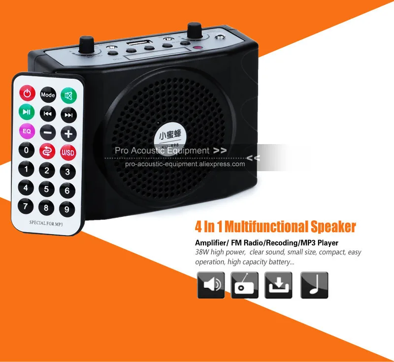 Портативный профессиональный усилитель голоса для учителей Мегафон колонки