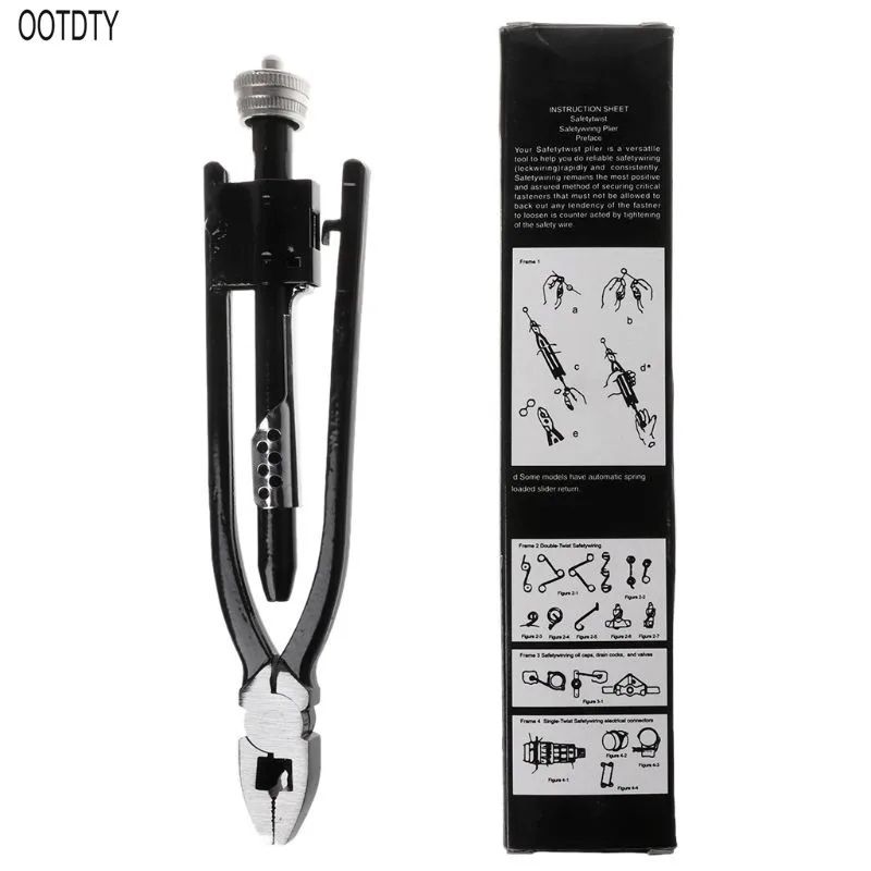 

OOTDTY 6" 9" Aircraft Safety Wire Twisting Plier Lock Twist Twister With A Spring Return Heavy Duty Jaws