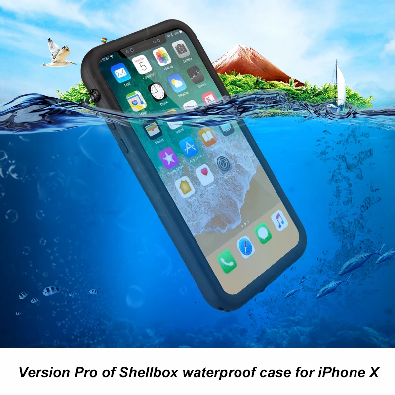Водонепроницаемый чехол Shellbox для Apple iPhone X противоударный подводный дайвинга с