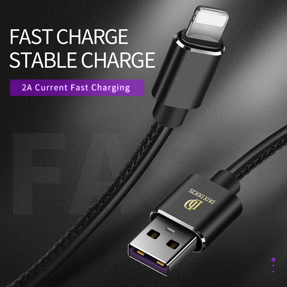DUX DUCIS USB кабель для iPhone Xs X 8 7 6 6s Plus Синхронизация данных Быстрый зарядный iPad Lighting