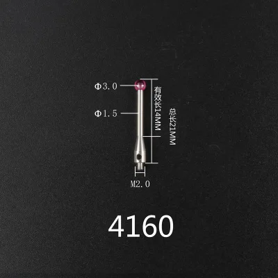 5 1 мм, 1,5 мм, 2 мм, 2,5 мм, 3 мм, 4 мм, OD M2, резьба, рубин, 3D, трехмерный измерительный прибор, измерительный прибор для координат, CMM, зонд - Цвет: 5