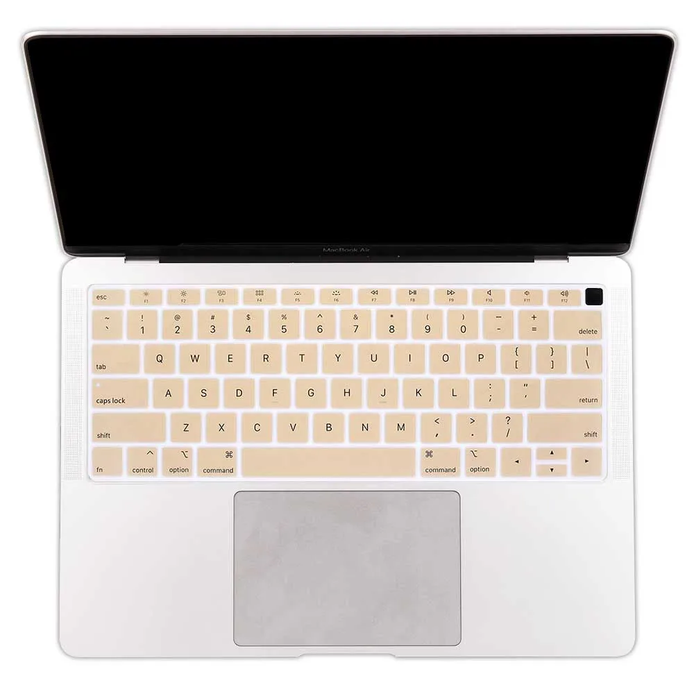 Золотой Redlai силиконовый мягкий ТПУ Клавиатура чехол для Apple MacBook новейший Air 13 A1932 Английский алфавит клавиатура кожа протектор - Цвет: Золотой