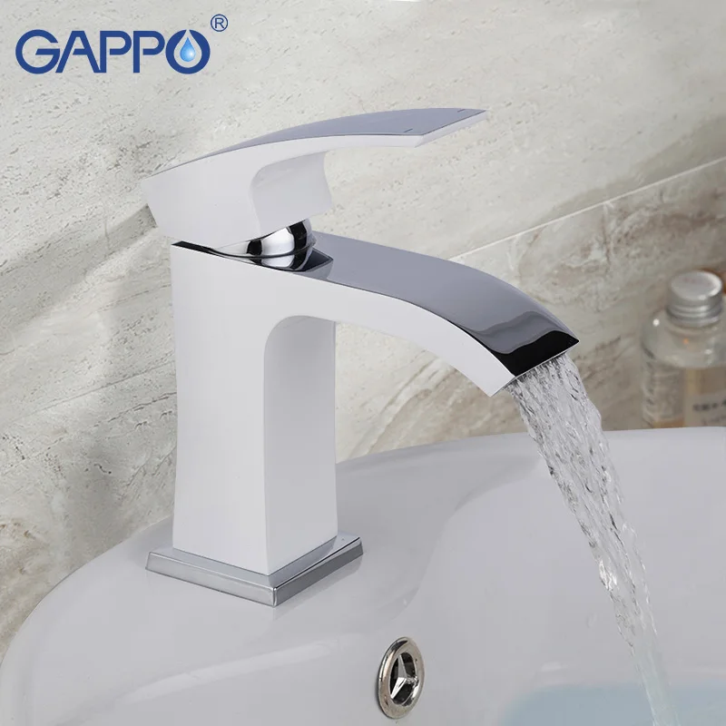 

GAPPO white Basin Faucet brass basin water sink taps bathroom faucet crane basin mixer faucet water kranen
