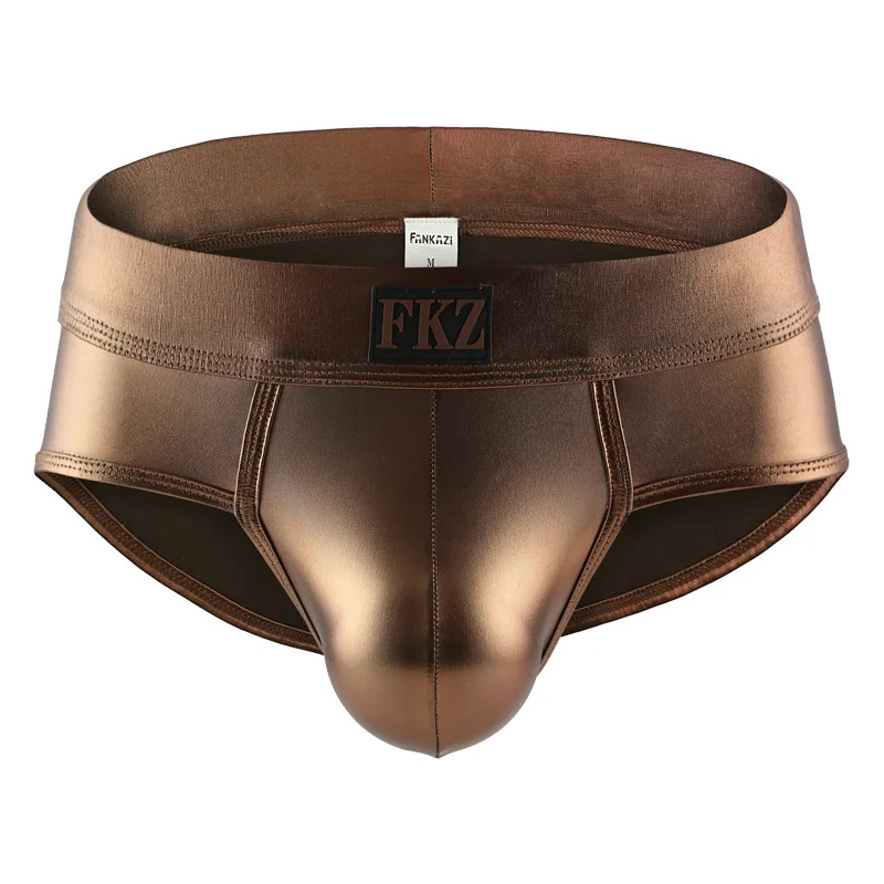 KWAN. Z мужские нижнее белье боксер мужчин блестящие cueca masculina из лакированной кожи