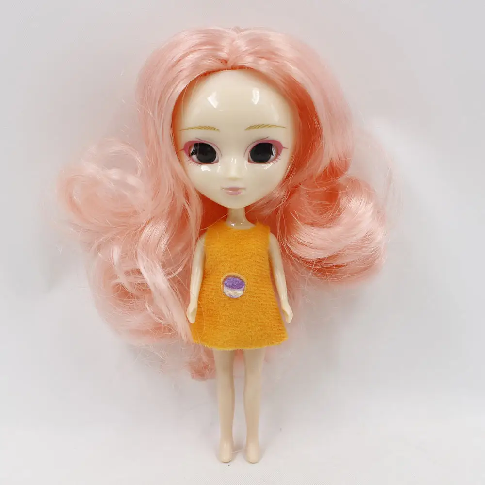 Темно-серый Мини кукла Pullip 11 см, как BJD кукла различные цвета волос прическа одежда случайный - Цвет: Темно-серый