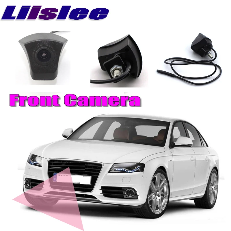 LiisLee Автомобильная фронтальная камера для Audi A4 B8 2008 2016 DIY с ручным управлением