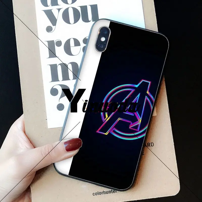 Yinuoda Deadpool Iron Man Marvel Avengers Phone Case cover Shell for Apple iPhone 8 7 6 6S Plus X XS MAX 5 5S SE XR Cellphones