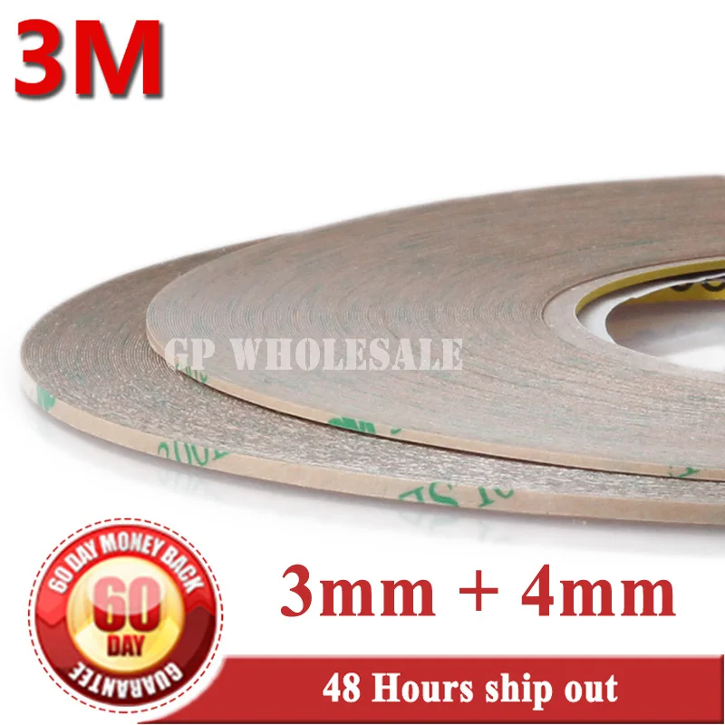 

Strong 3M Mixed 3mm+4mm*55M 9495LE 300LSE Double Sided Clear Sticky Tape for Cell Phone Display LCD Screen Frame Digitizer Bond