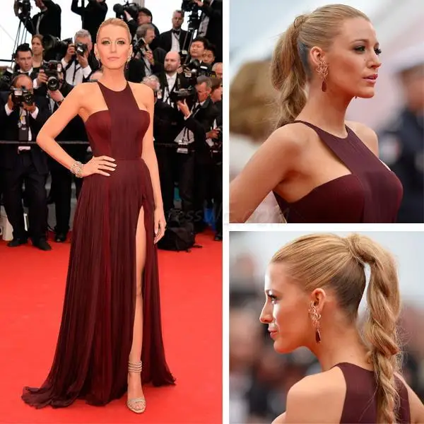 Fashion Elegant Split Front A-Line Blake Lively Same Evening Designer Dress 10952087 - Dresses 2015 | Свадьбы и торжества