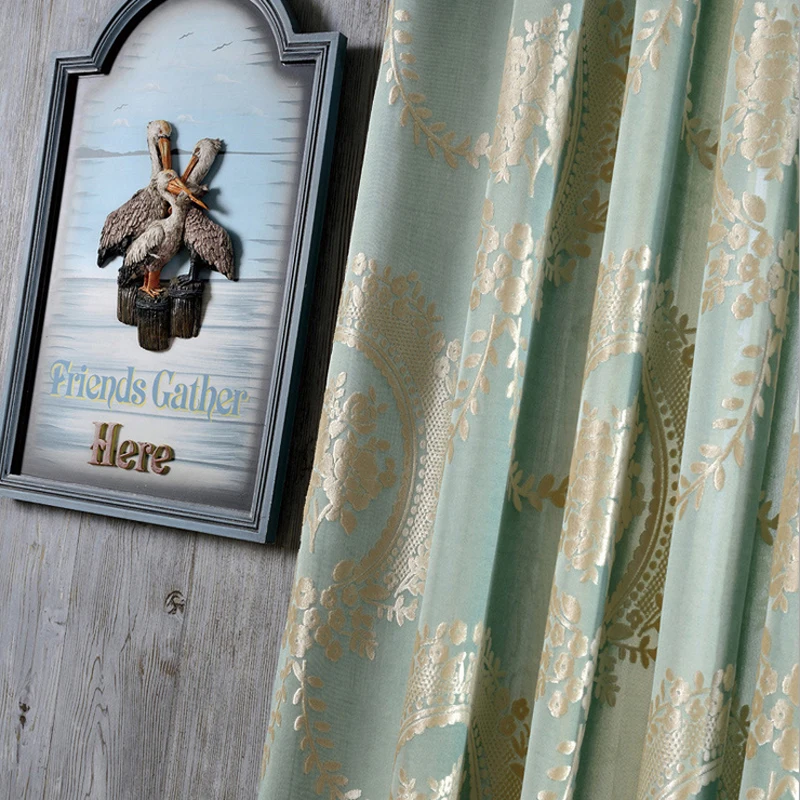 Жаккардовые затемняющие шторы для спальни элегантные оконные гостиной