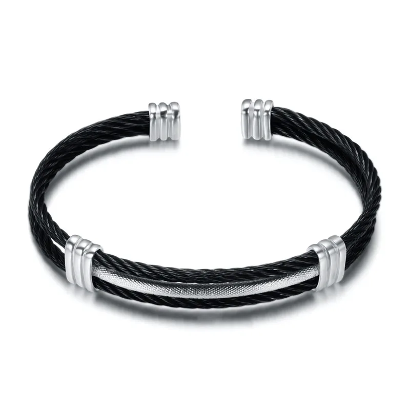 ROXI Wire Line браслет из титановой стали мужские серебряные браслеты из нержавеющей стали женские Украшения, Браслеты mujer moda
