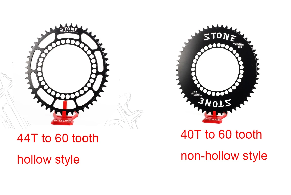 Каменная цепь 130 BCD для sram Красный для shimano 5700 6700 Овальный Круглый 38 40 42 44 46 48 52 58T 60T шоссейная велосипедная цепь 130bcd