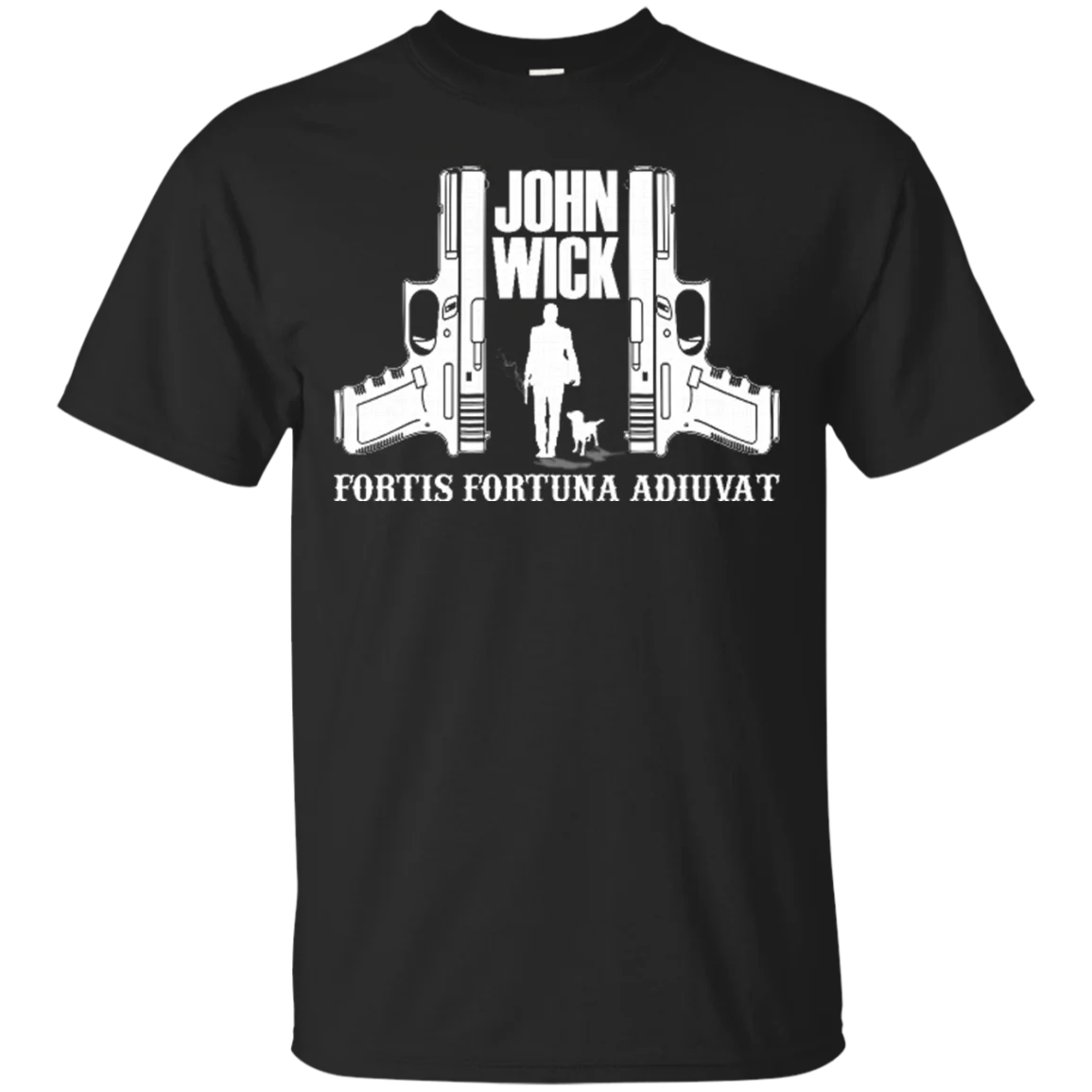 Мужская черная футболка John Wick Fortis Fortuna Adiuvat забавная из 100% хлопка лето 2018 | одежда