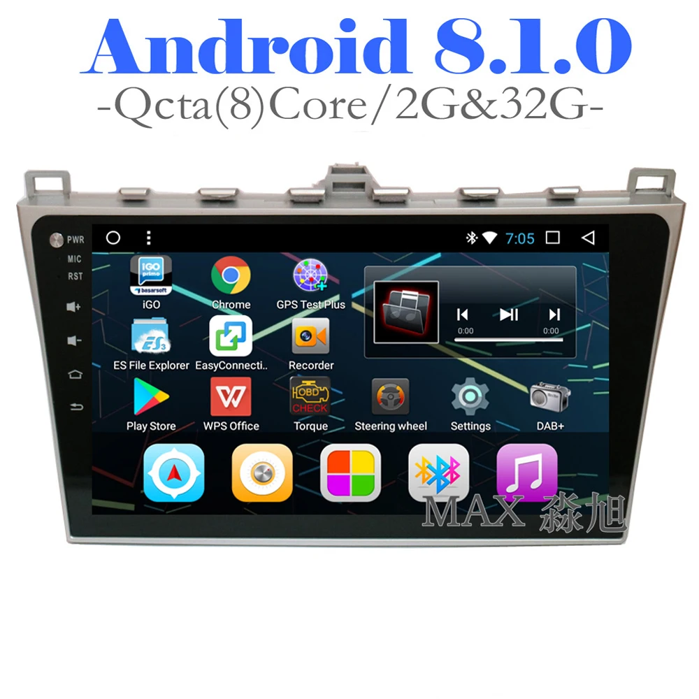 Макс GPS навигационная система восемь ядер Android 8.1.0 автомобильный dvd плеер для MAZDA6