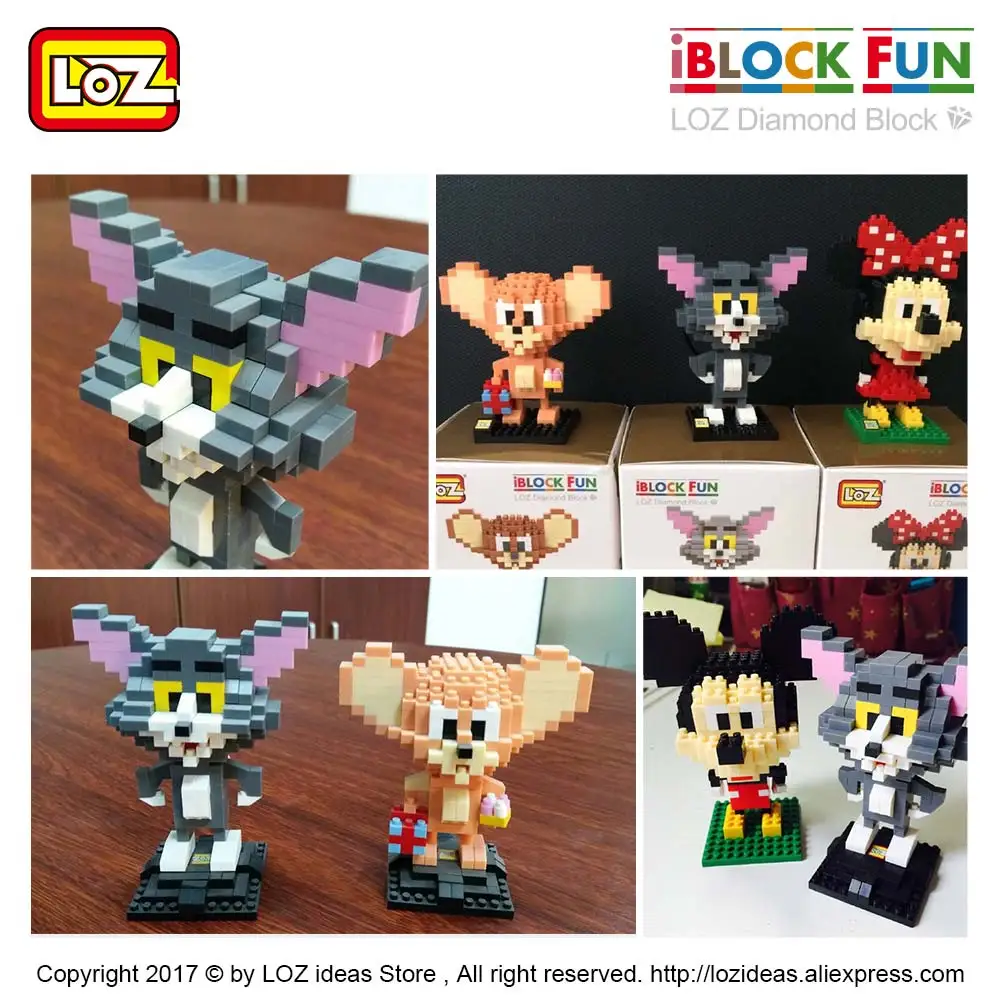 Кубики LOZ развивающие кубики для кошек Мега микро кирпичи огнеупорные сделай сам