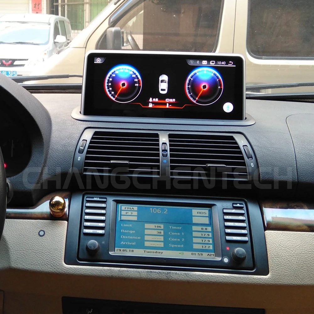 Новейший Android 9 0 64G для BMW X5 E53 Px6 Bluetooth WiFi мультимедийный автомобильный gps навигатор