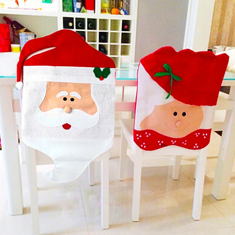 1 Набор 2 шт. новогодние предметы для украшения обеденного стула|christmas decorations|mr and