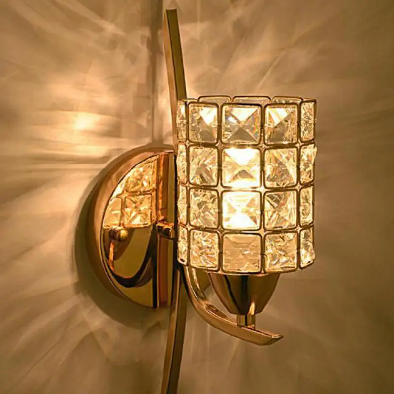 Современный хрустальный настенный светильник K9 роскошный с лампочками для