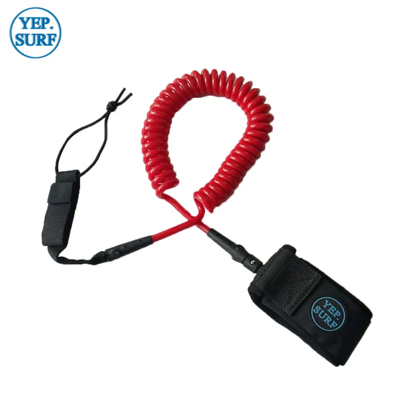 

SUP Board Surfboard Leash 11ft-9mm Red Surf Coil Leash Surf Accessories Free Shipping