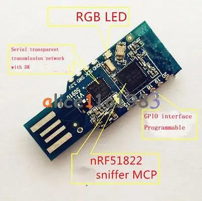 NRF51822 USB Dongle Bluetooth 4.0BLE анализатор протокола поддерживает | Электронные компоненты