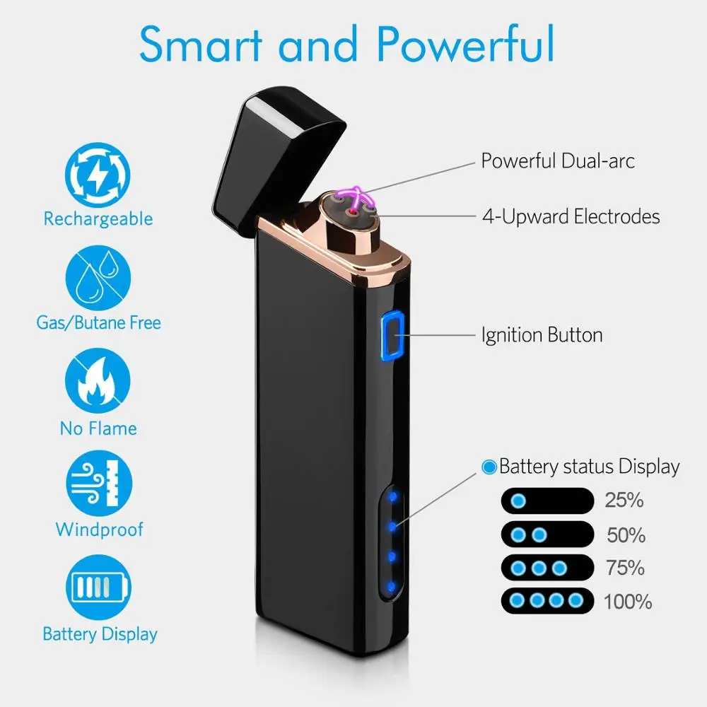 Отпечаток пальца курительная электрическая зажигалка с гнездом usb двойная дуга плазма перезаряжаемая металлическая сигаретная Зажигалка сигара 2 дуги Зажигалка труба свеча