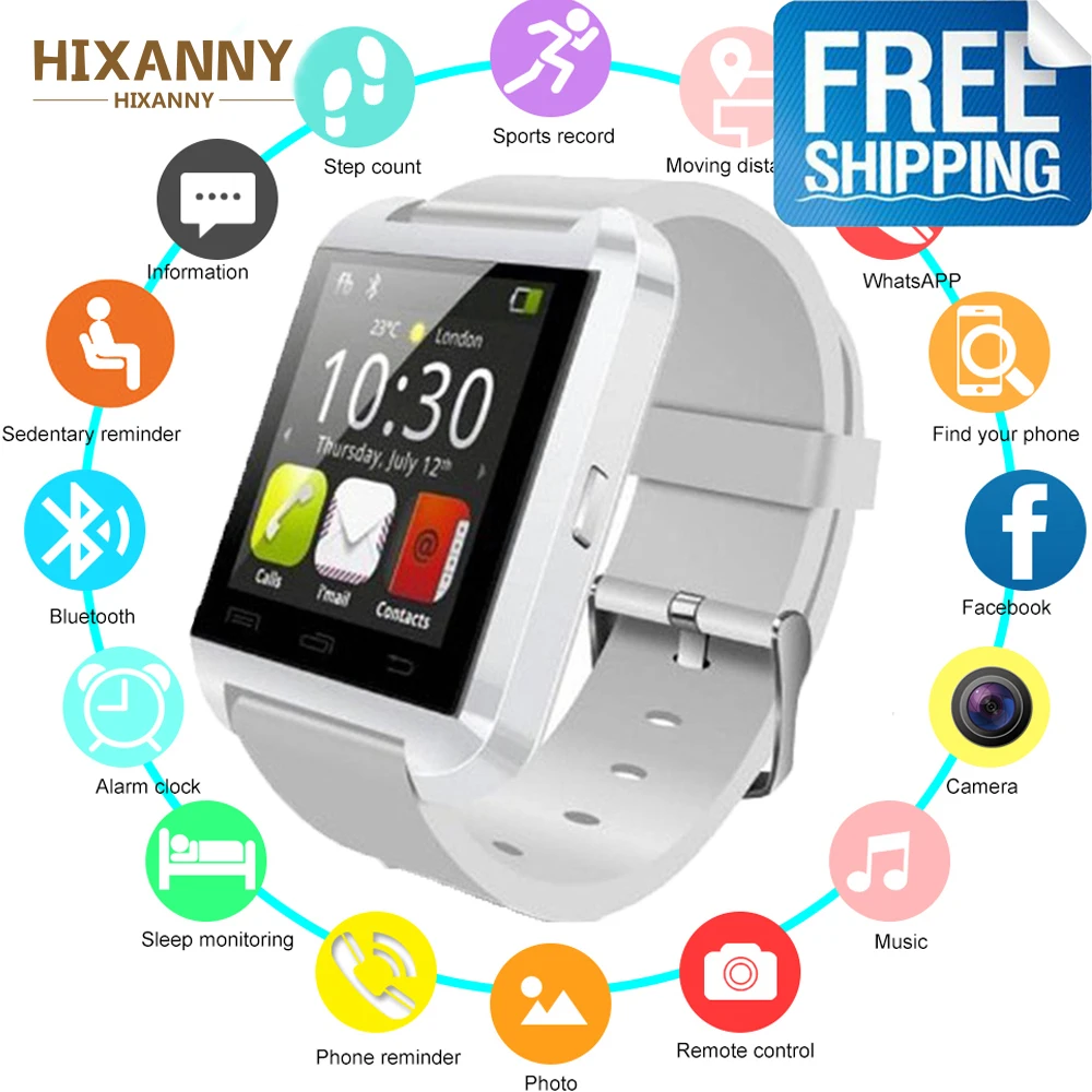 Новые умные часы U8 мужские Bluetooth женские U80 для IPhone 6 5S samsung S6 Note 4 huawei Android смартфоны