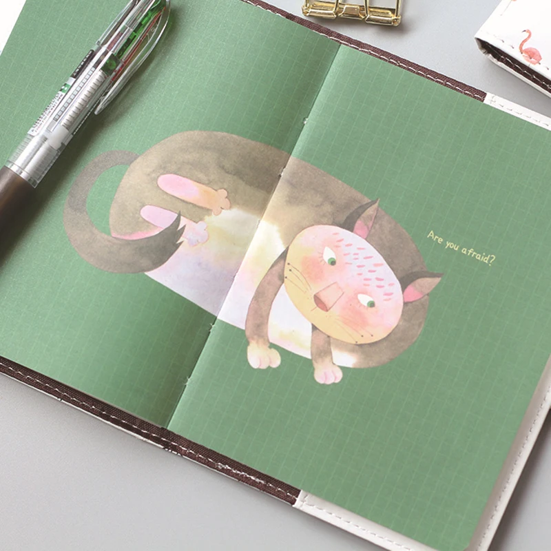 А6 Фламинго олень Кожа Твердый переплет тетрадь расписание путешествия журнал