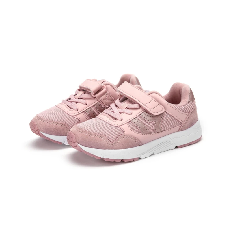 Pink Balabala/кроссовки на флисовой подкладке для мальчиков и девочек, с ремешком на липучке, для детей, для маленьких девочек и мальчиков, с подкладкой, с воротником и стелькой - Цвет: Pink