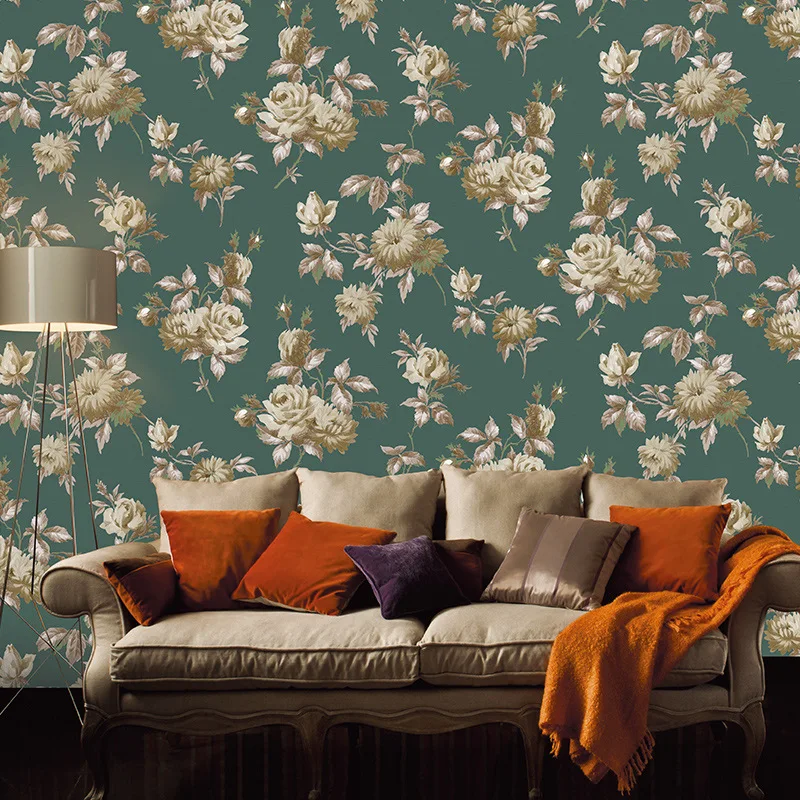 Beibehang Home decoration wallpaper pastoral flower style bedroom living room sofa restaurant TV background 3d roll | Обустройство